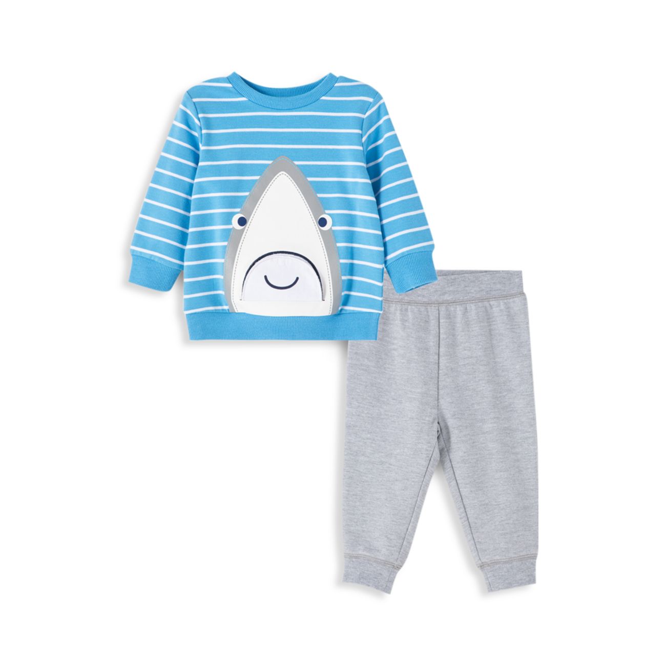 Комплект из двух частей толстовки и спортивных штанов Little Boy's Shark Little Me