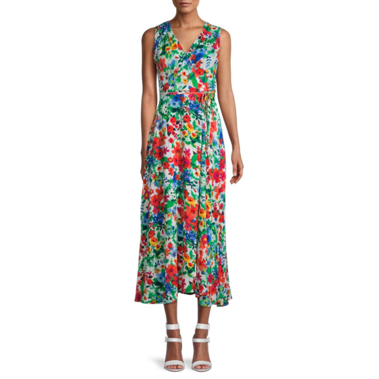 Миди-платье с цветочным рисунком Calvin Klein