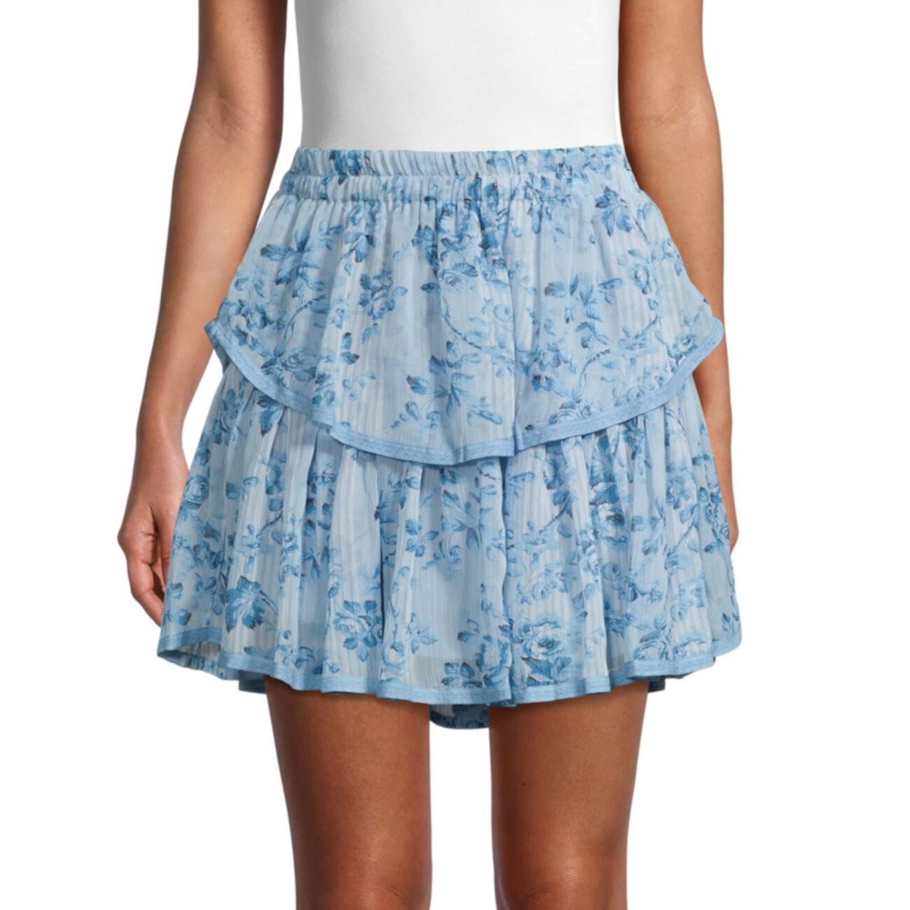 Многоярусная юбка с цветочным принтом ALLISON NEW YORK
