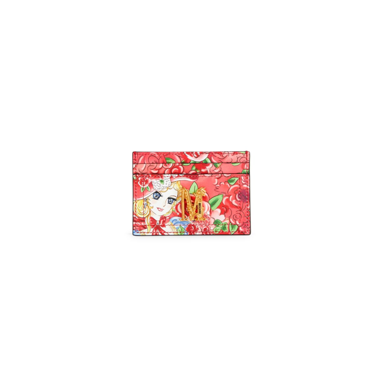 Кожаный футляр для пластиковых карт с рисунком фэнтези Moschino