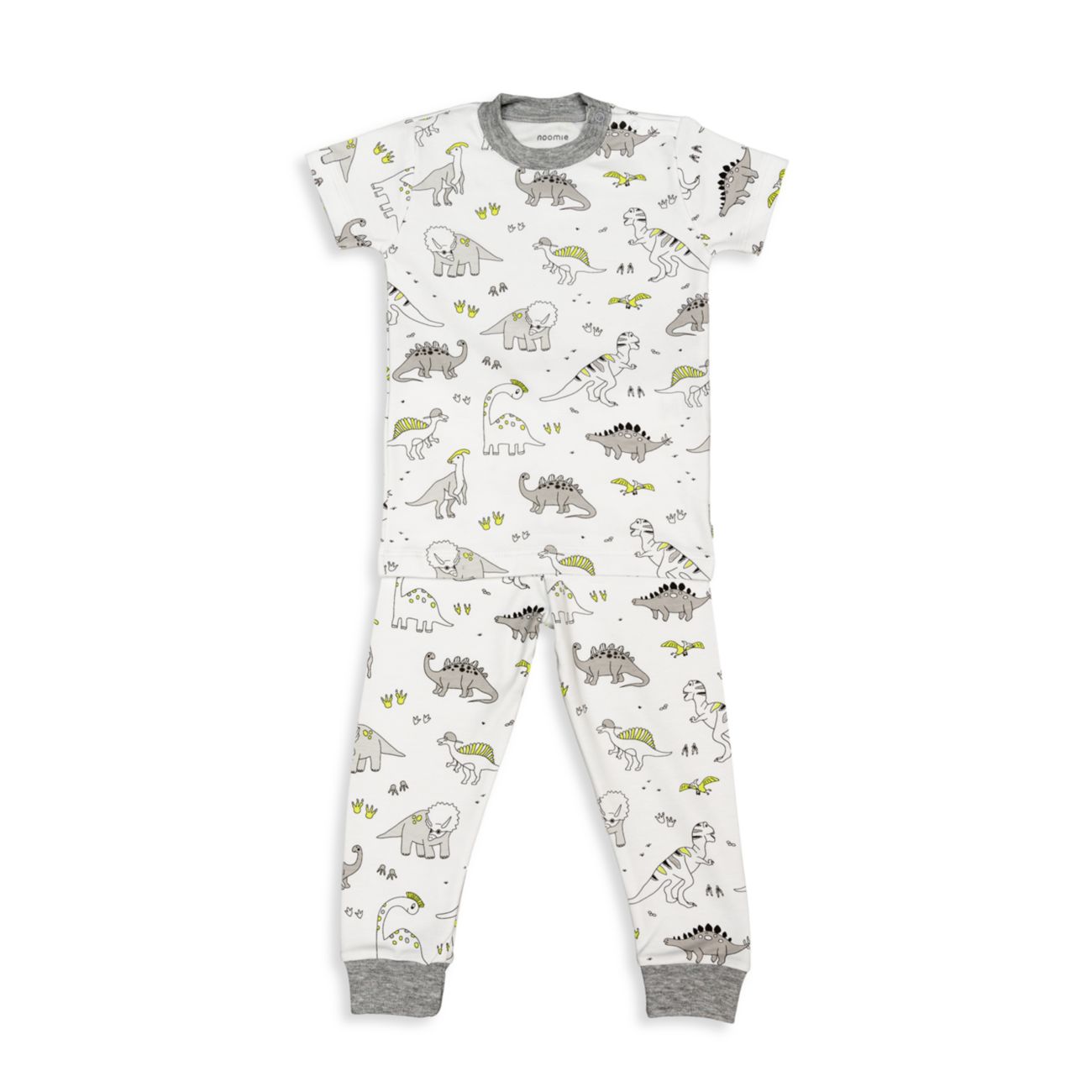 Детские & amp; Двухкомпонентная футболка с изображением динозавра и amp; Штаны пижамный комплект Baby Noomie
