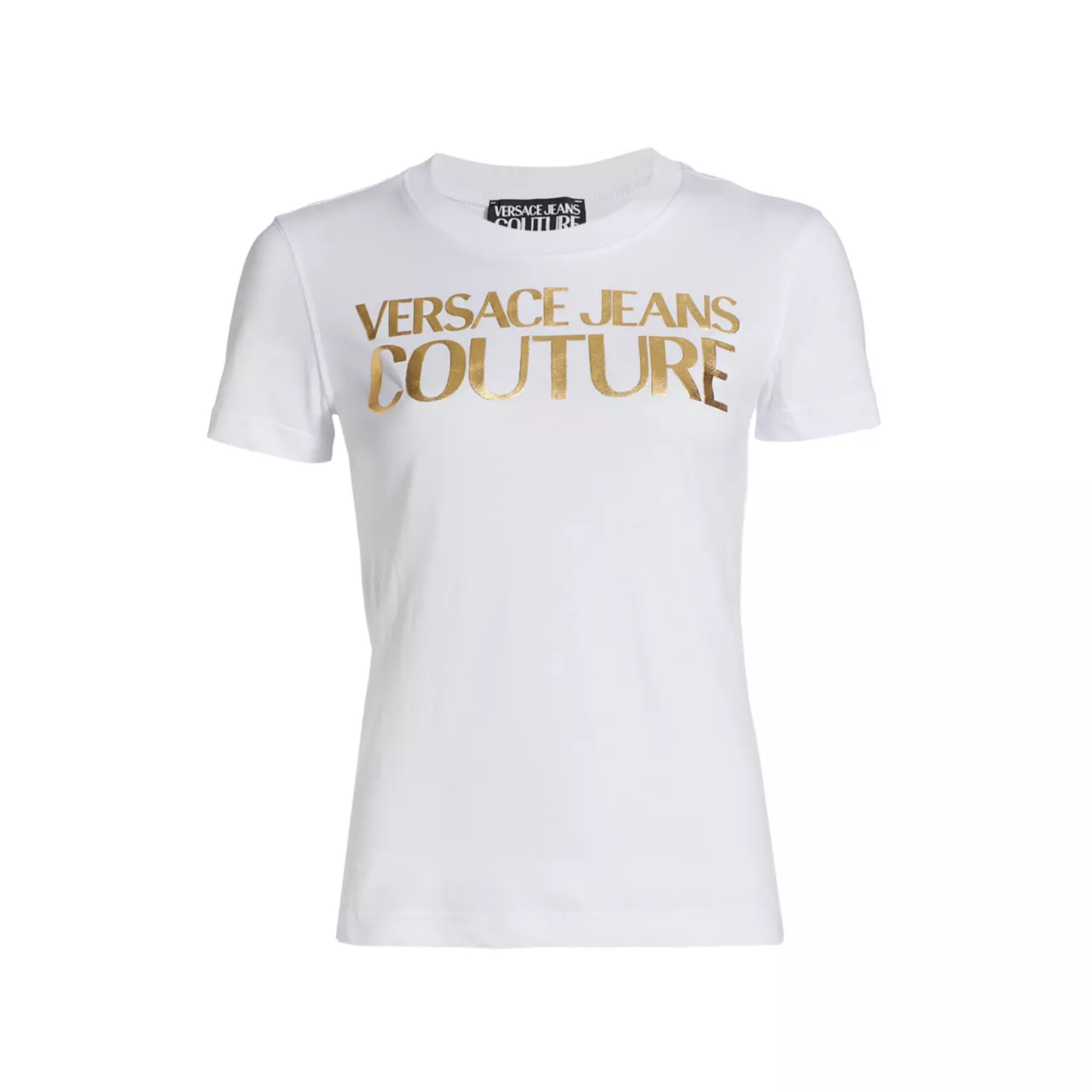 Металлизированная футболка с логотипом Versace Jeans Couture