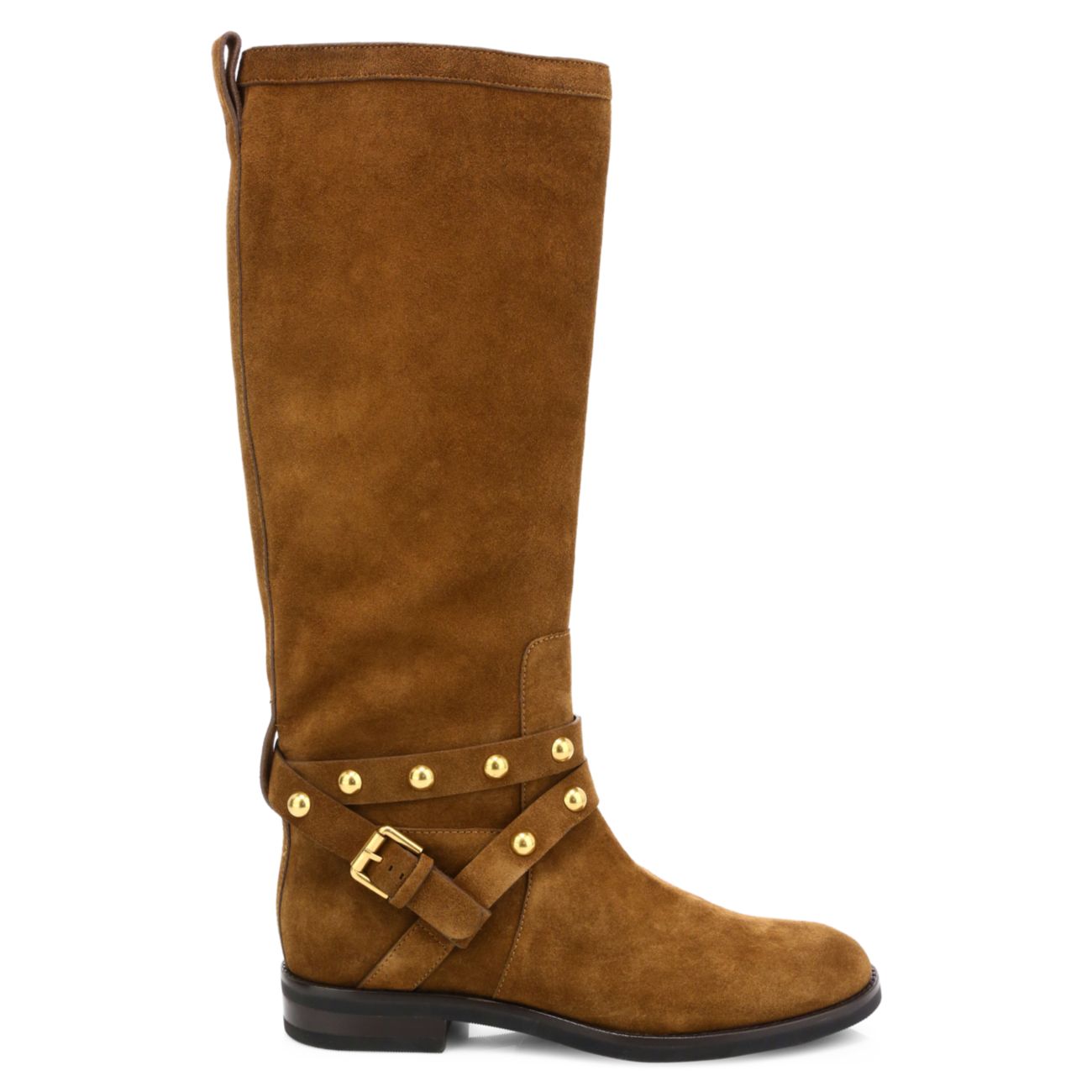 Janis Studded Knee-High Suede Boots See by Chloe