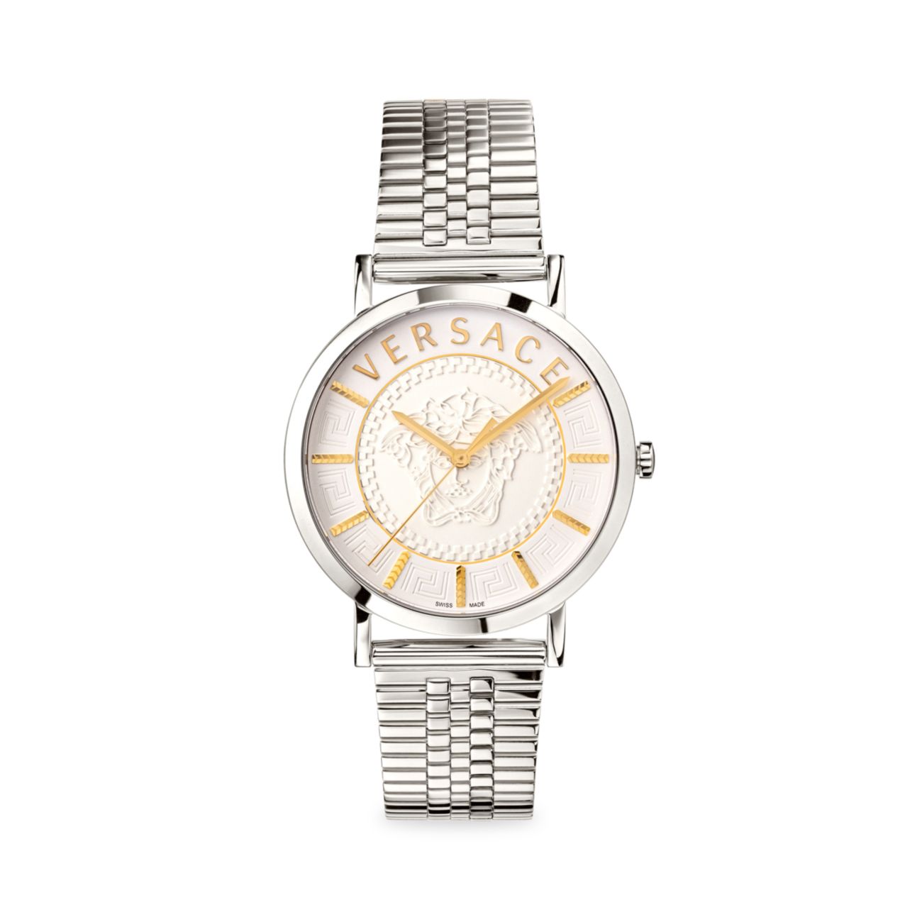 Часы V Essential из нержавеющей стали с браслетом Versace