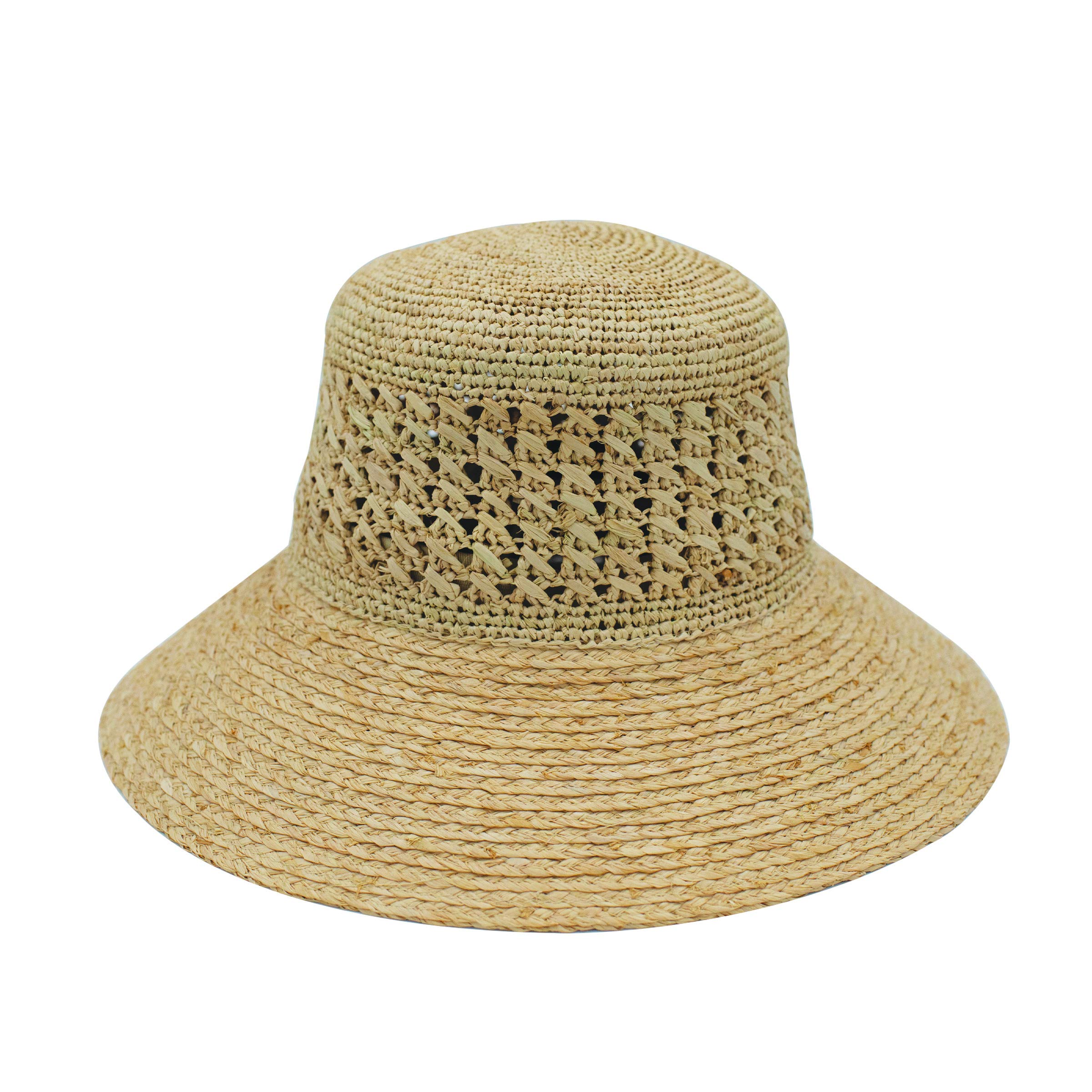 Вентилируемая корона с плетеной шляпой от солнца с полями San Diego Hat Company