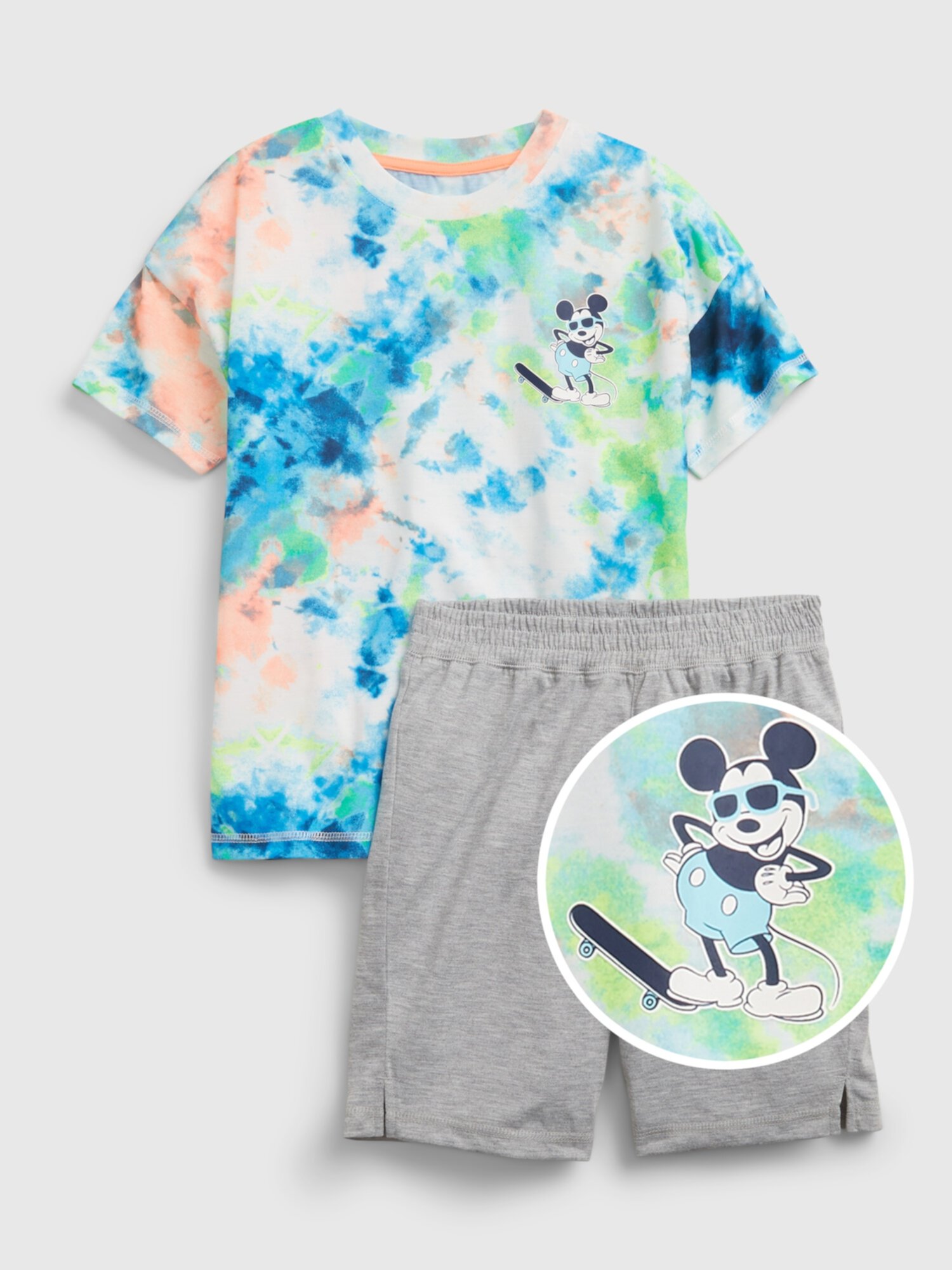 GapKids | Пижамный комплект Disney Mickey Mouse Tie-Dye из 100% переработанных материалов Gap