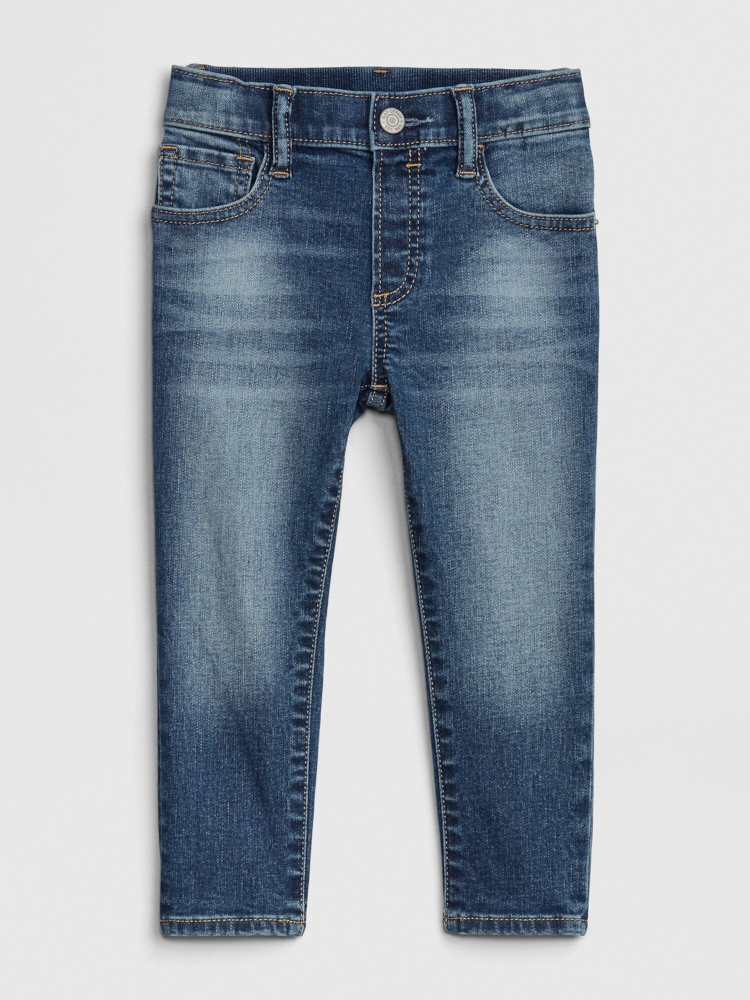 Эластичные зауженные джинсы для малышей без застежек с умывальником Washwell Gap