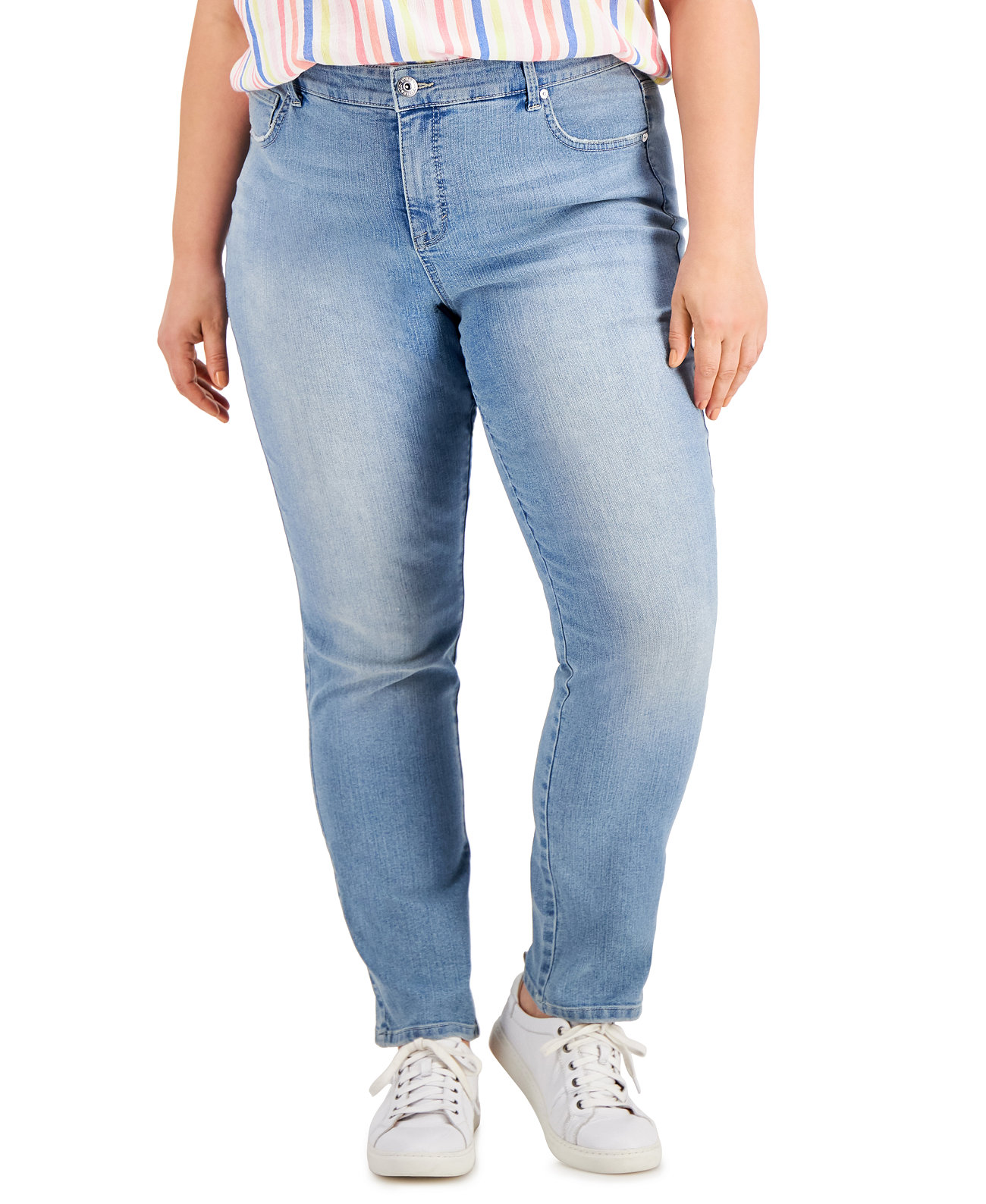 Прямые джинсы больших размеров, созданные для Macy's Style & Co