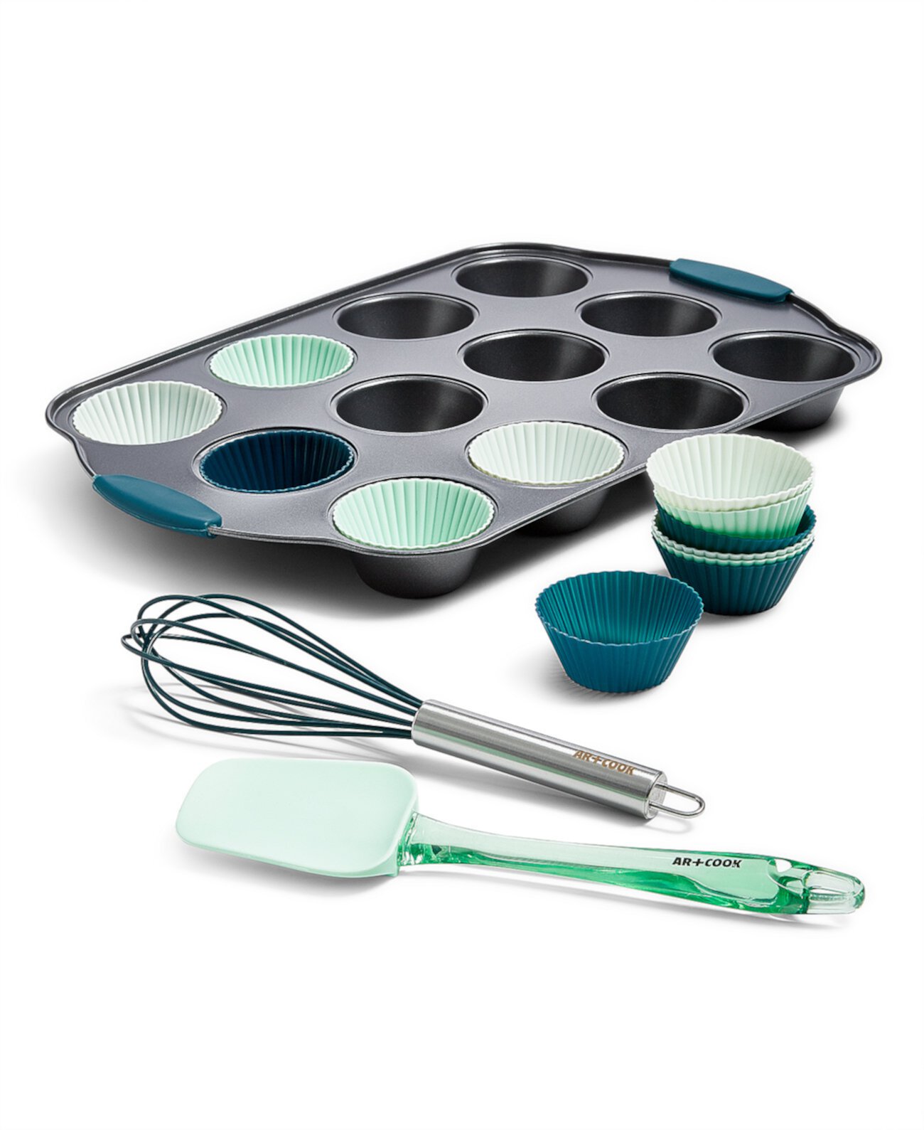 15-шт. Сковорода для кексов, силиконовые прокладки и набор инструментов Art & Cook