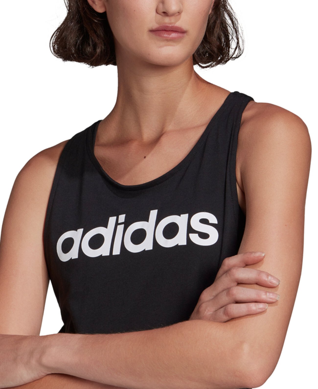Женская свободная майка с логотипом из хлопка Essentials Adidas
