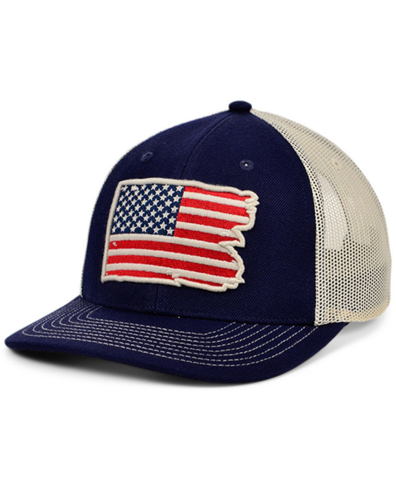 Местные короны Соединенные Штаты Америки изогнутая кепка с разорванным и потрепанным флагом Lids