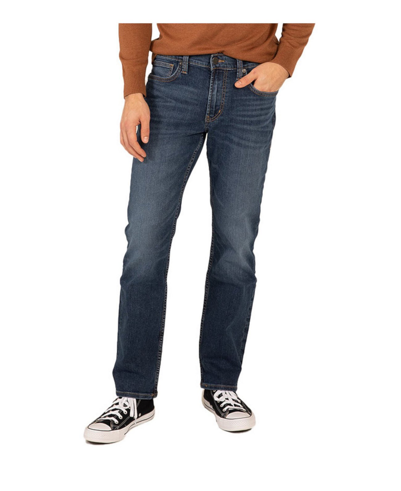 Мужские зауженные зауженные джинсы Authentic Slim Fit Silver Jeans Co.