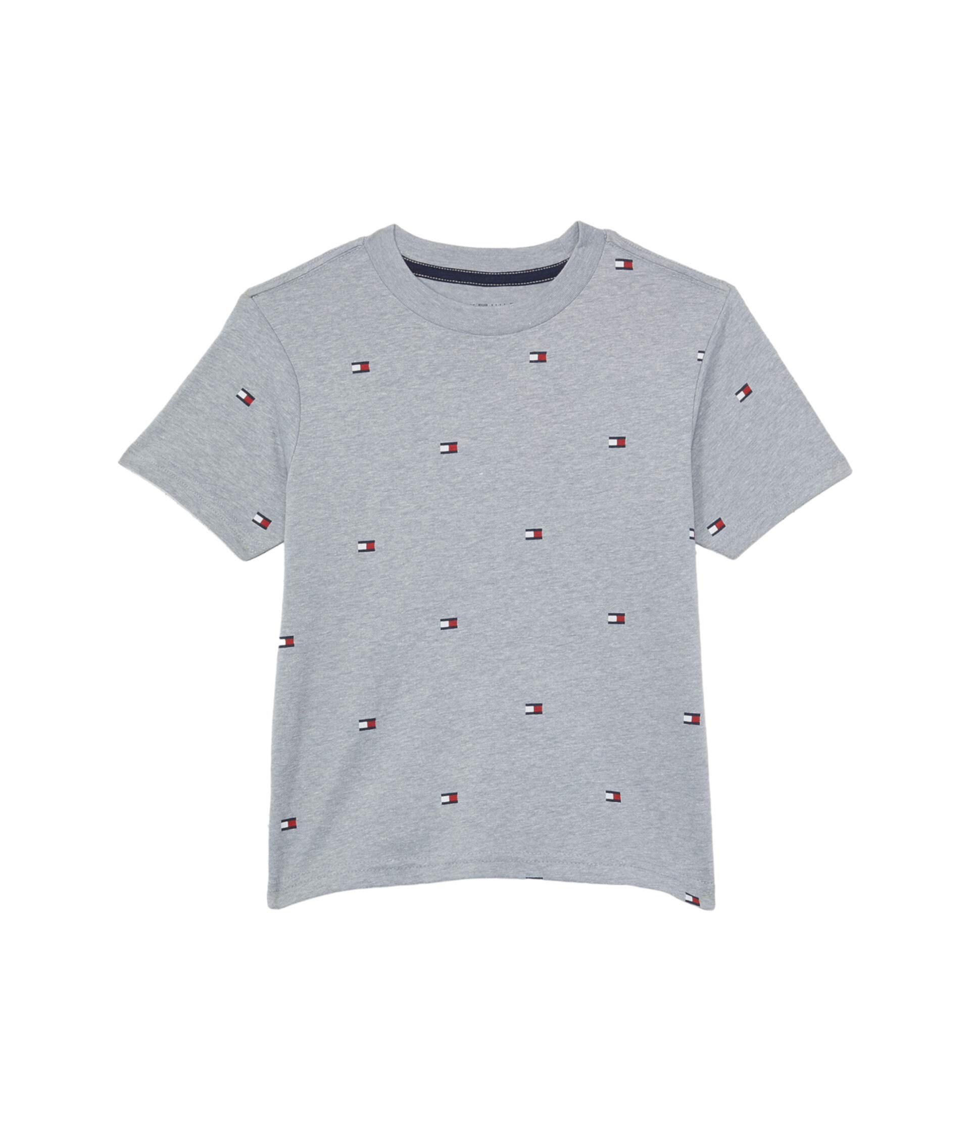 Short Sleeve All Over Print Tee Shirt (Toddler/Little Kids) Tommy Hilfiger Kids