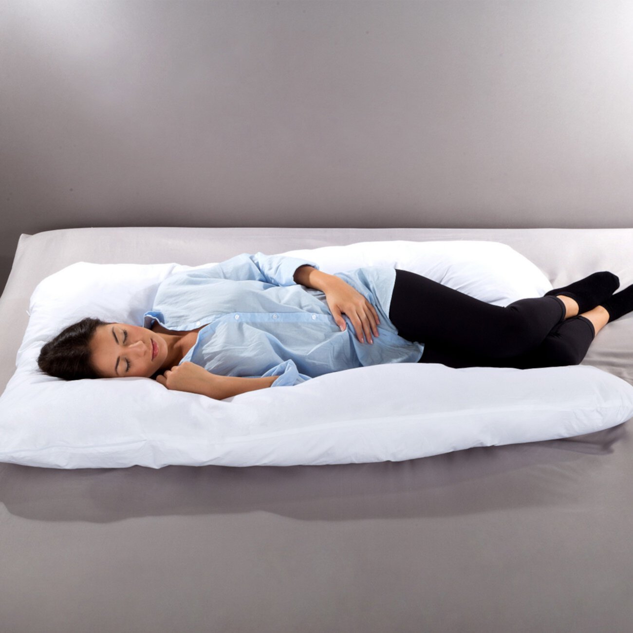 Подушка для беременных со съемным чехлом и контурным U-образным дизайном от Lavish Home, 7 "x 60" x 38 " BALDWIN