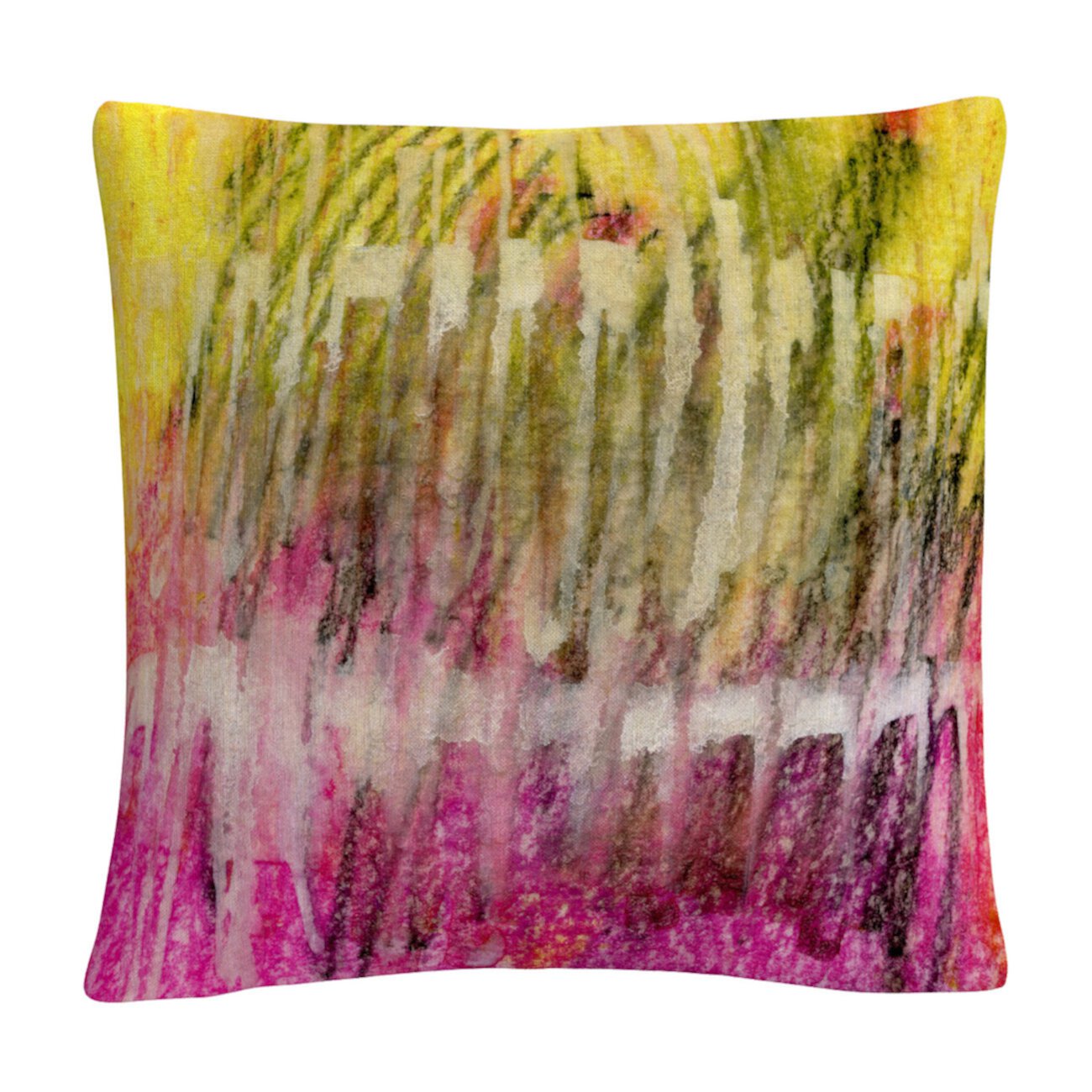 Декоративная подушка Glazed Kinetics Colourful Shapes Line Composition 16x16 дюймов от Энтони Сикича BALDWIN