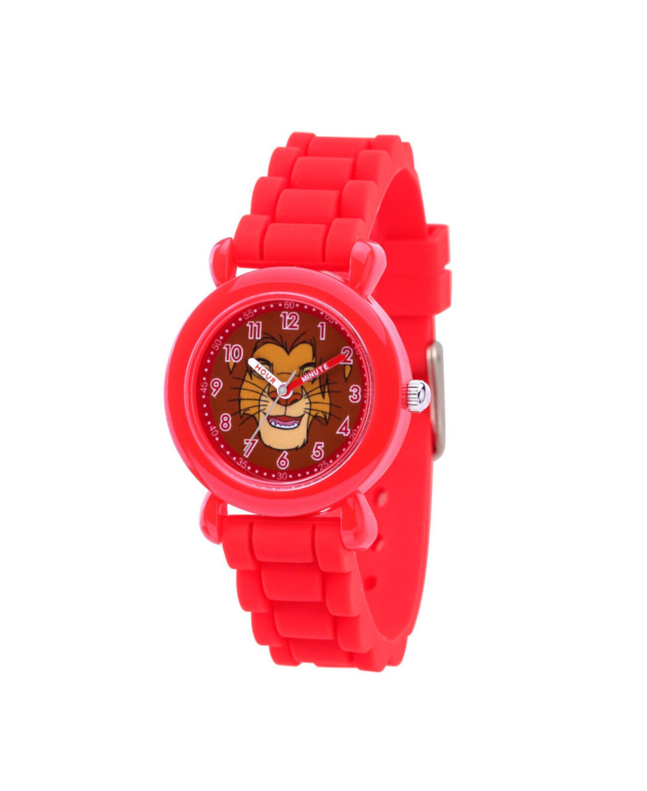 Красные пластиковые часы для мальчиков Disney Lion King Simba, 32 мм Ewatchfactory