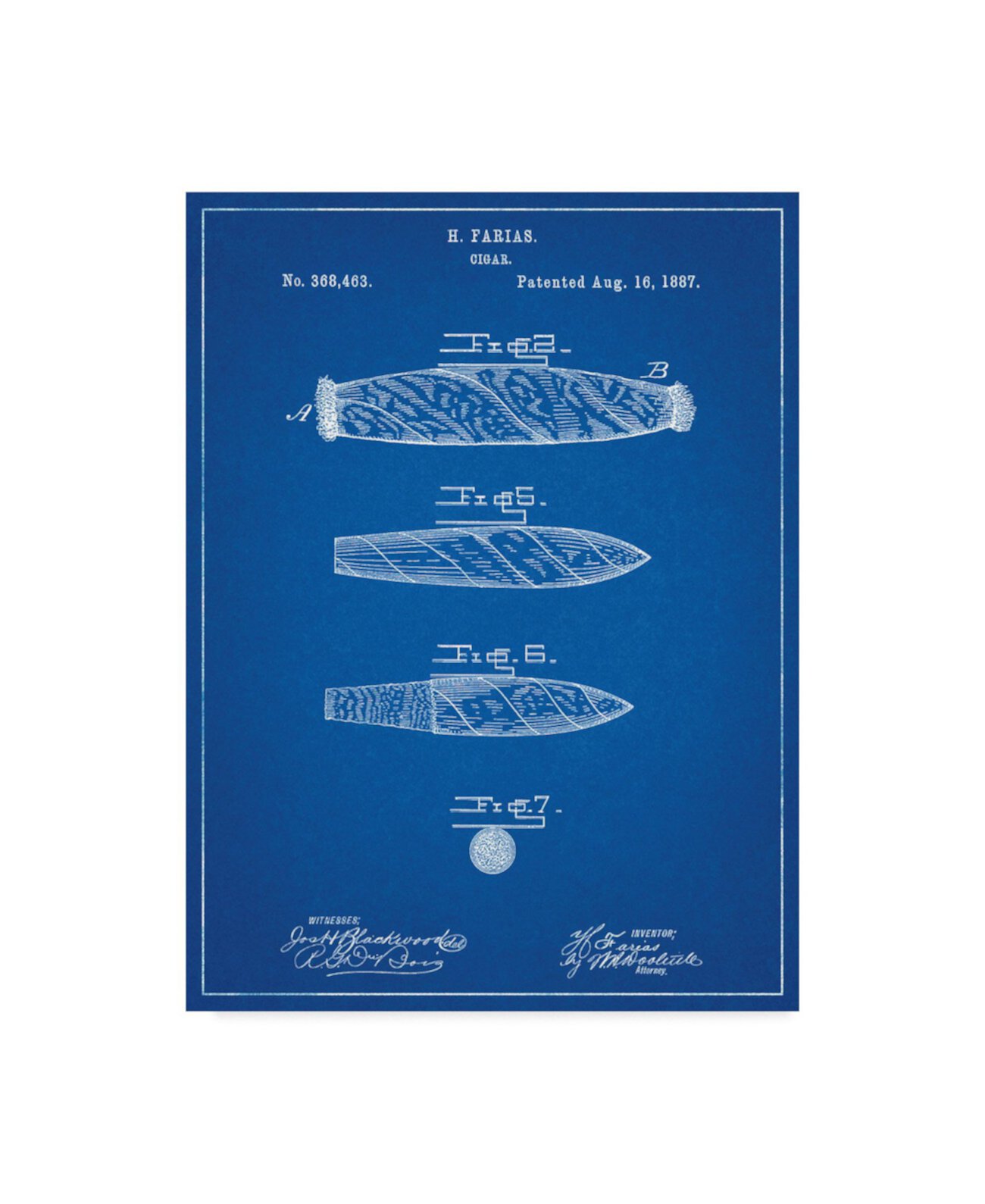 Картина на холсте "Сигара" Коул Бордерс - 19 "x 14" x 2 " Trademark Innovations