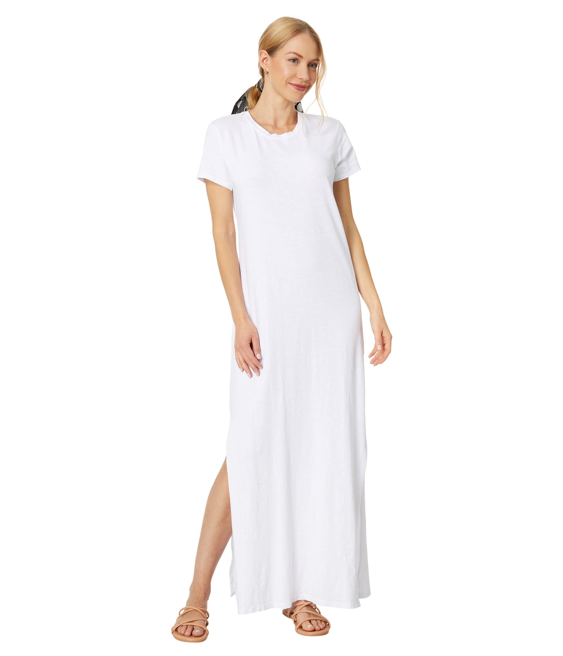 Short Sleeve Maxi Dress w/ Slit Sundry