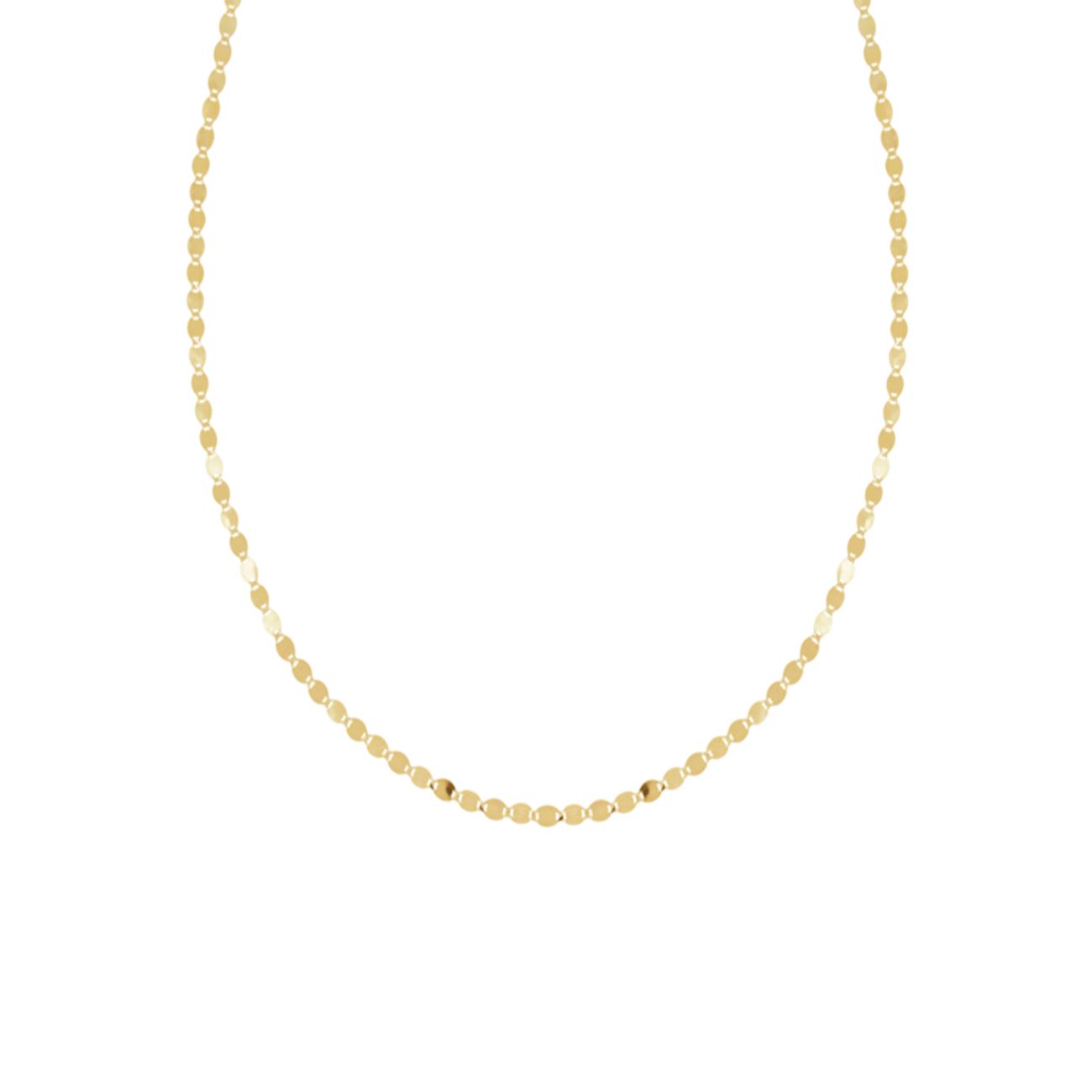 Колье-чокер-цепочка из желтого золота 14 карат телесного цвета Lana Jewelry