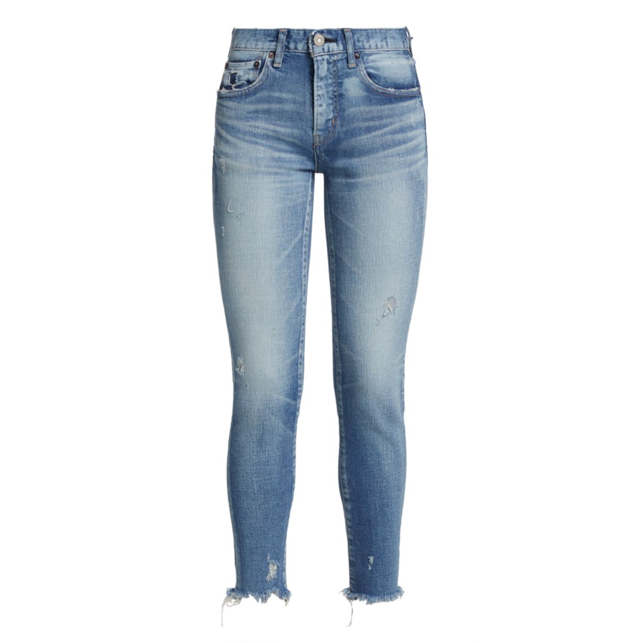 Укороченные рваные джинсы скинни Diana Moussy Vintage