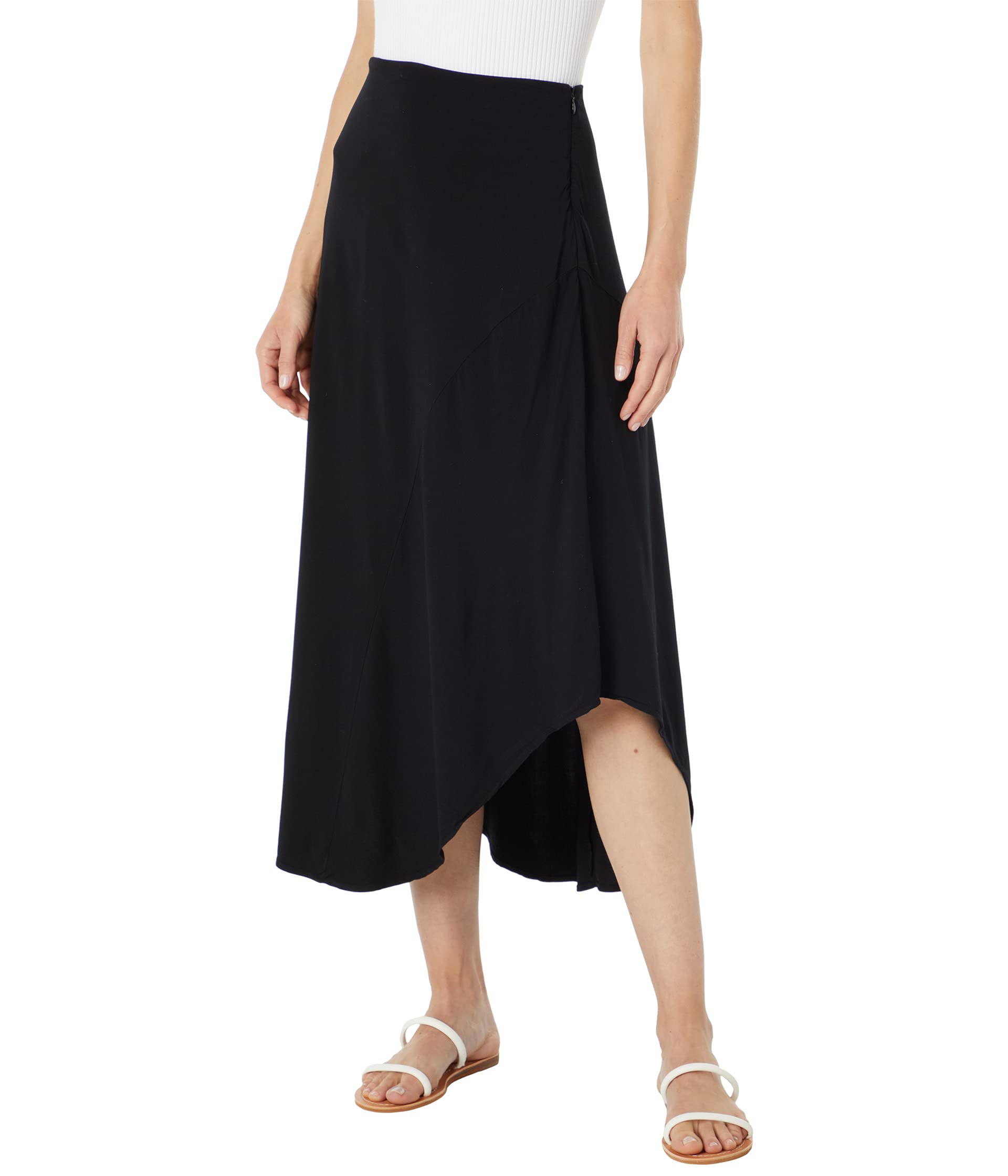 Асимметричная юбка из мягкой вискозы с драпировкой и эластичной тканью Mod-o-doc