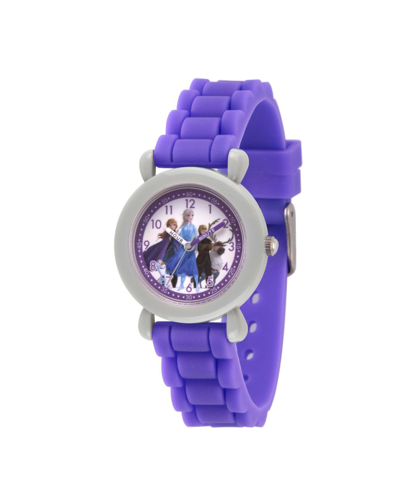 Серые пластиковые часы для учителя времени Disney Frozen 2 Elsa, Anna, Sven, Olaf Girl, 32 мм Ewatchfactory