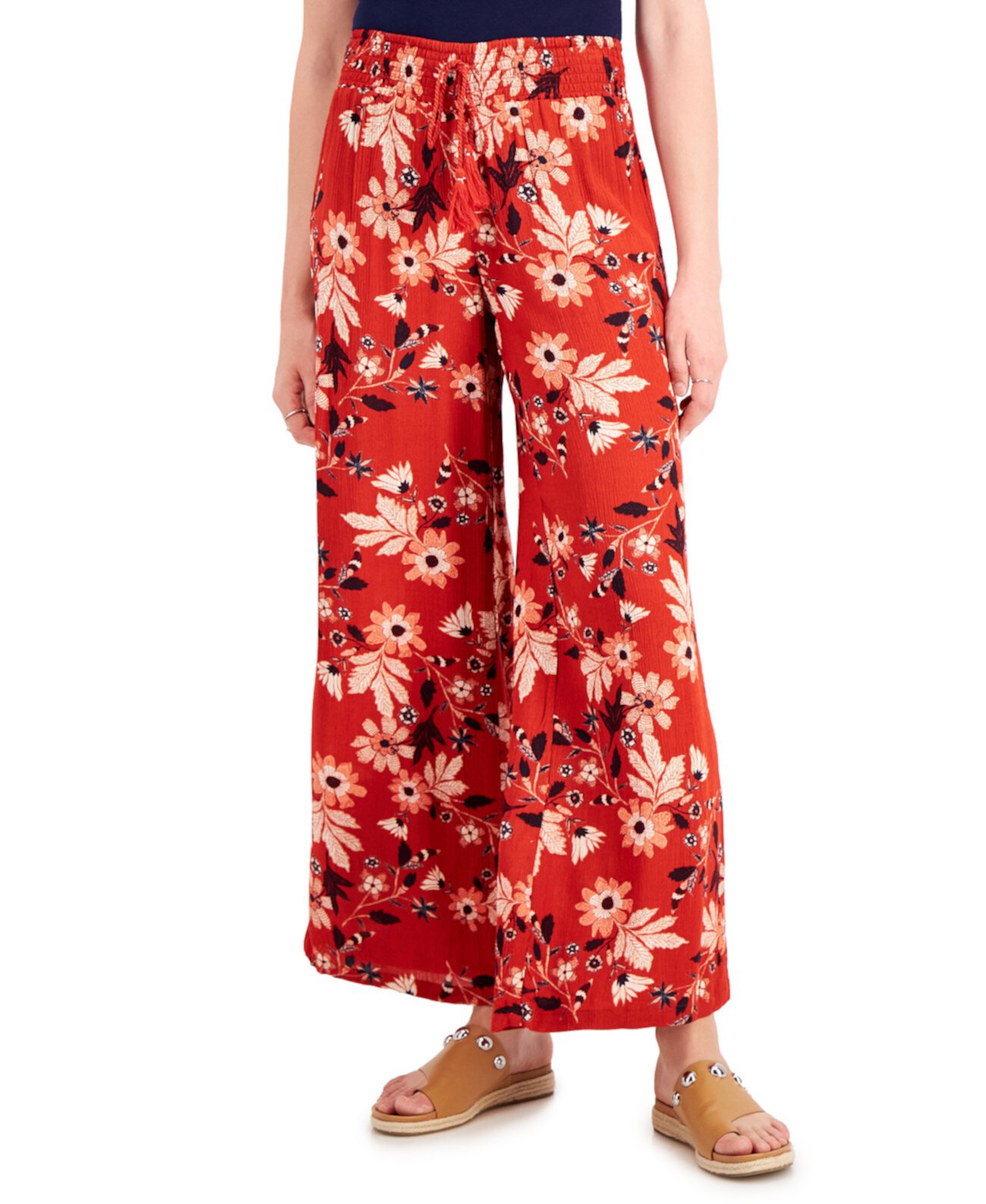 Широкие брюки с принтом и присборенной талией, созданные для Macy's Style & Co