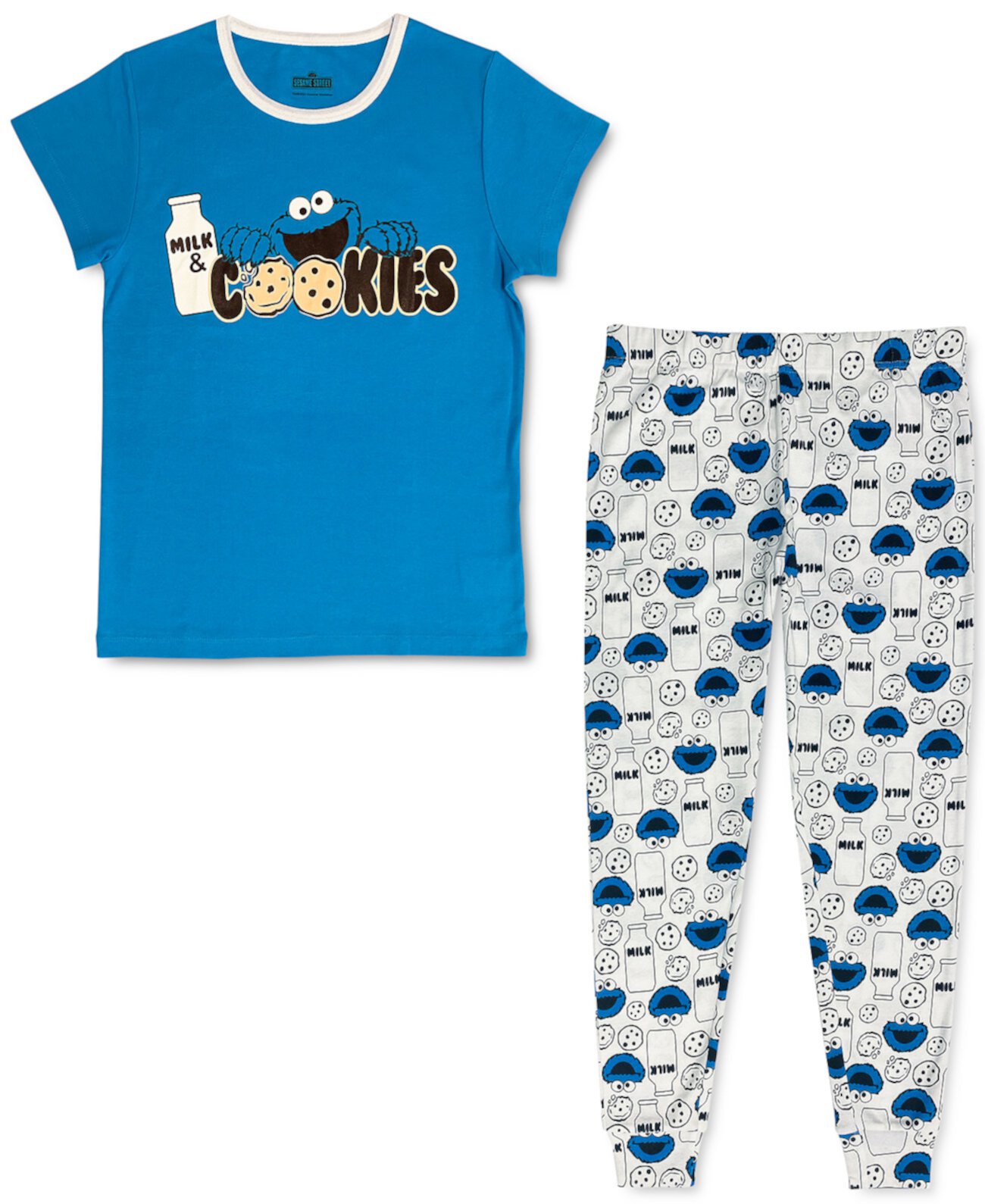 Женский семейный пижамный комплект Cookie Monster Sesame Street