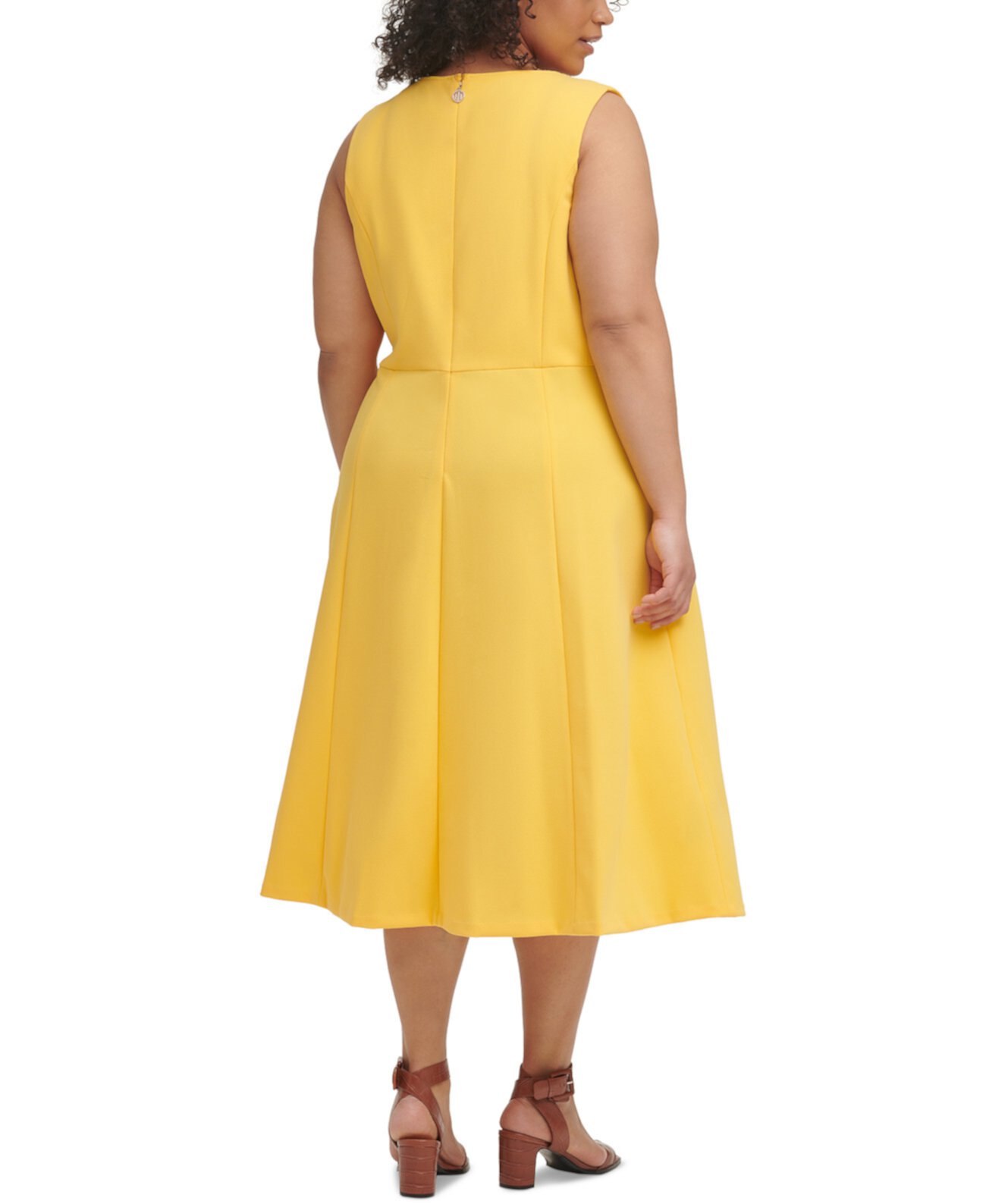 Платье миди большого размера с пуговицами спереди Tommy Hilfiger
