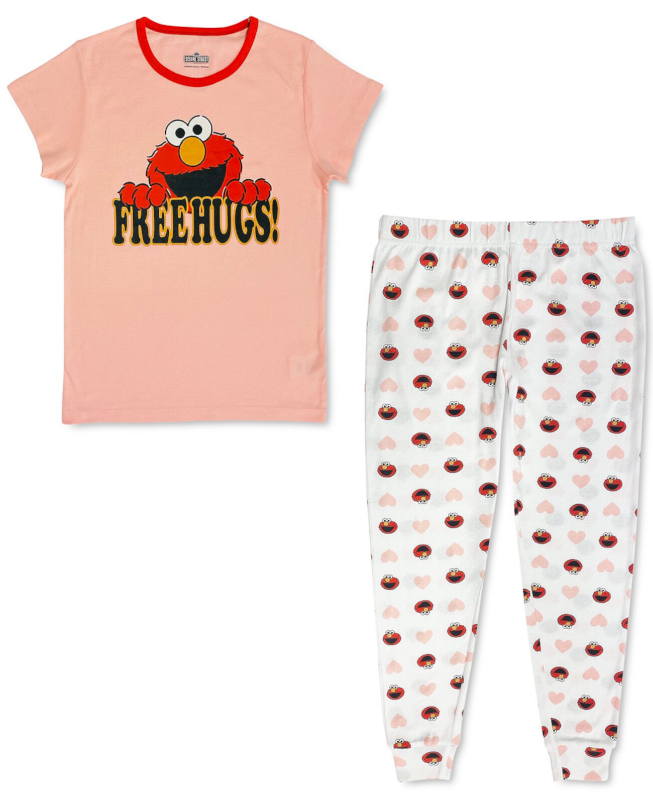 Женский семейный пижамный комплект Elmo Free Hugs Sesame Street