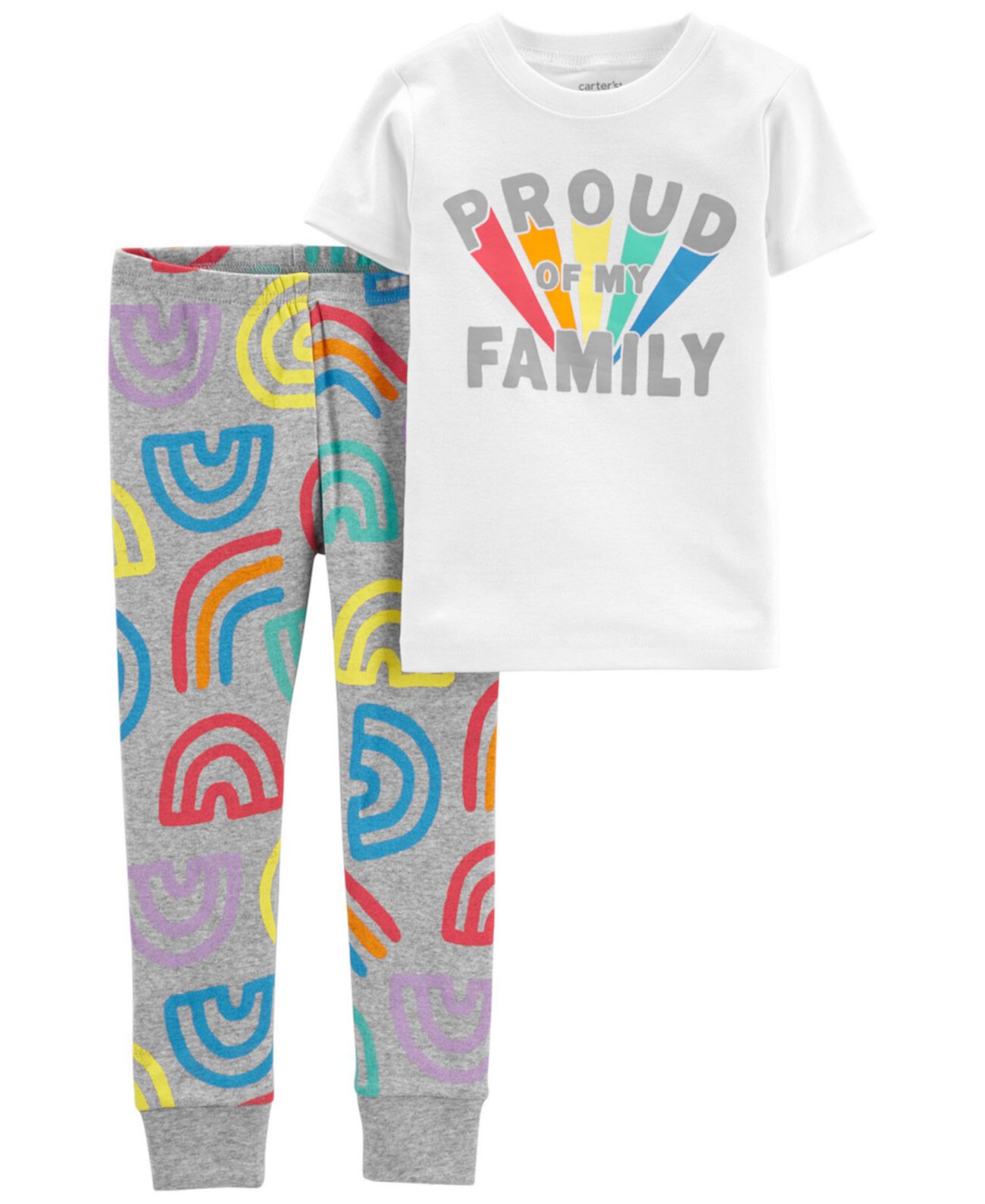 Пижама Pride Snug Fit для маленьких мальчиков и девочек, комплект из 2 предметов Carter's