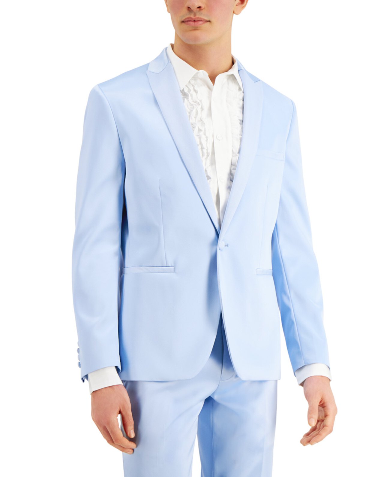 Блестящий мужской приталенный пиджак под смокинг, созданный для Macy's INC International Concepts