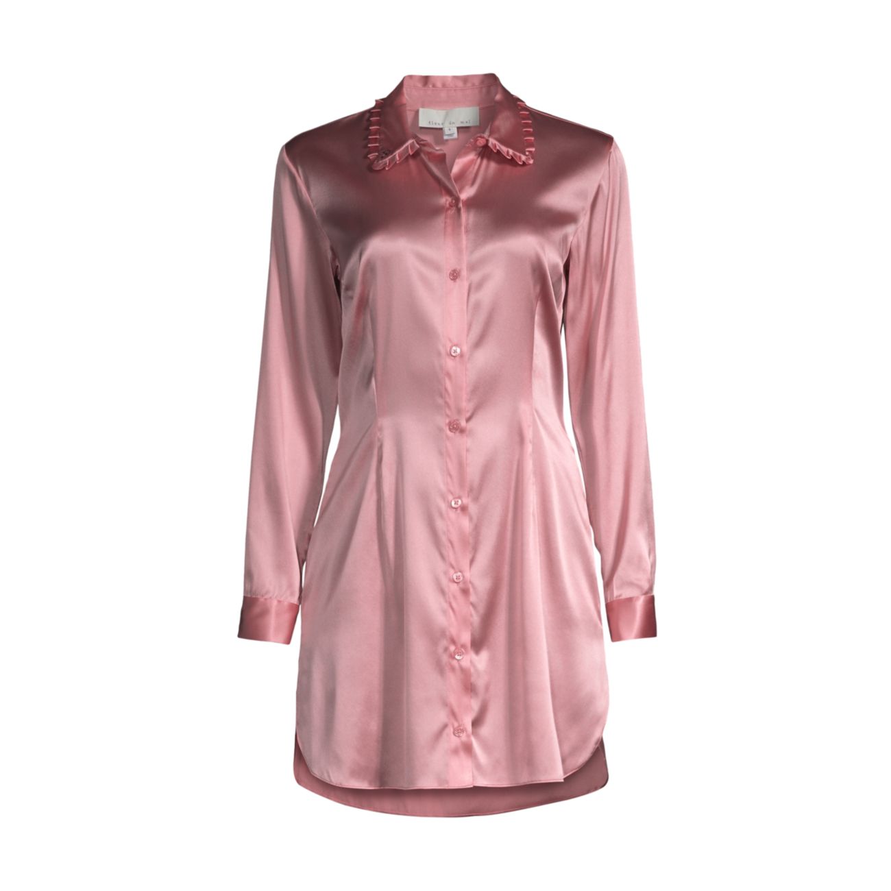 Платье-рубашка для сна с оборками на воротнике Fleur du mal