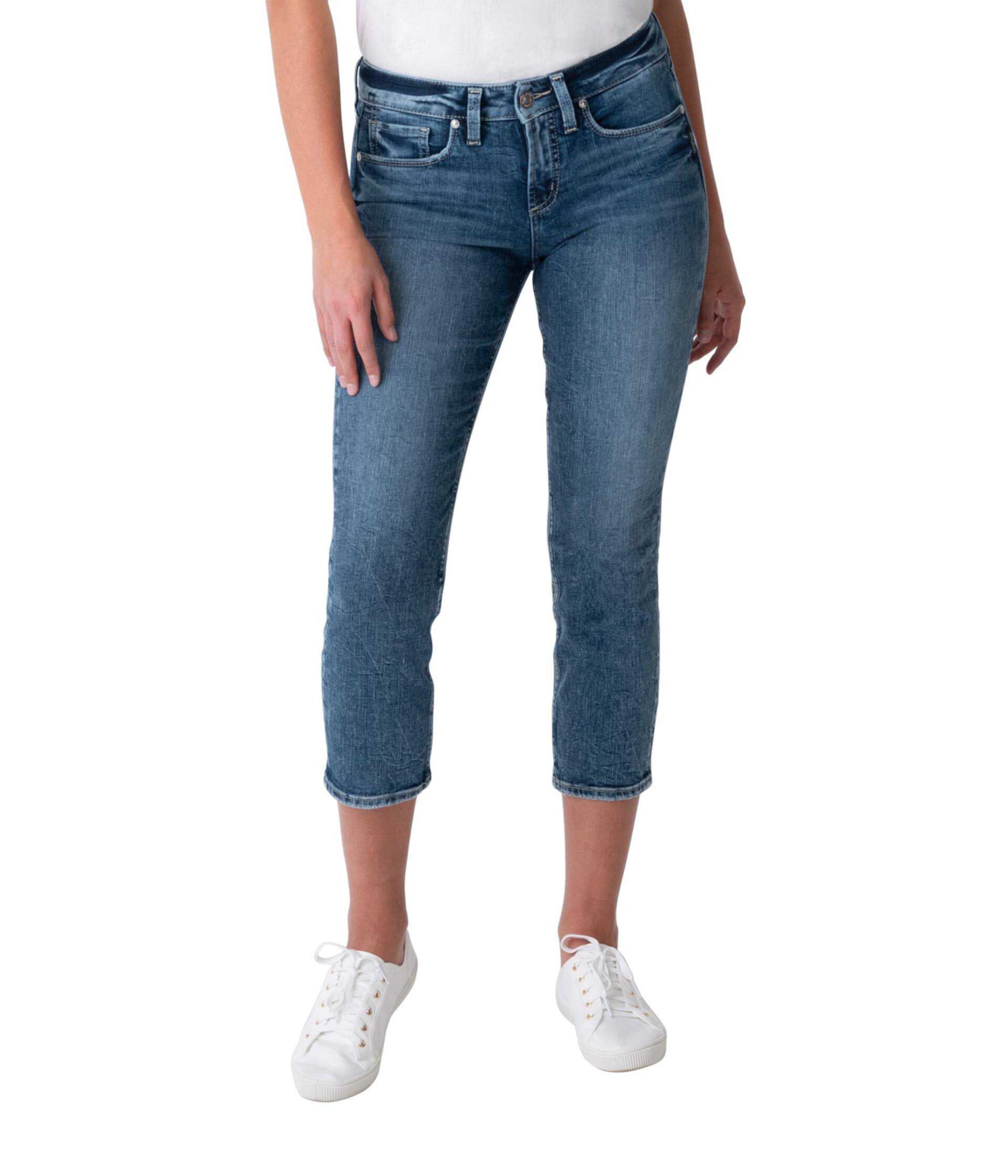 Прямые укороченные джинсы Power Stretch со средней посадкой L43980EPX331 Silver Jeans Co.