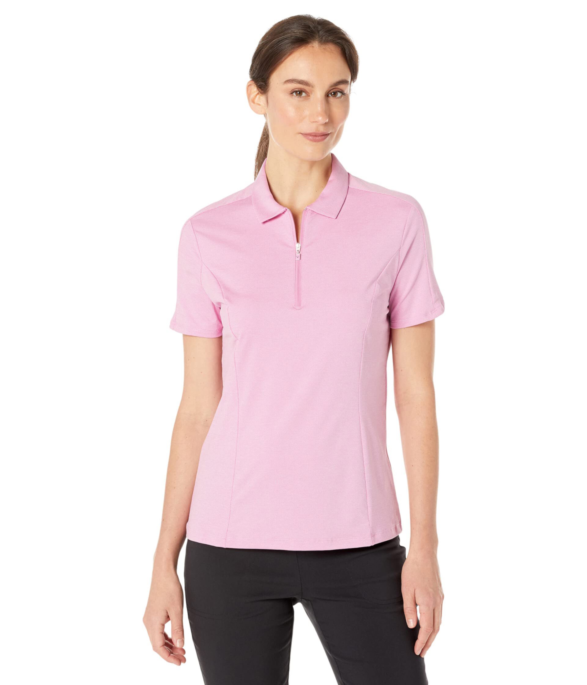 Polo Callaway Tonal Color-Block Heather с защитой UPF 50+ и влаговыводящей технологией Opti-Dri™ Callaway