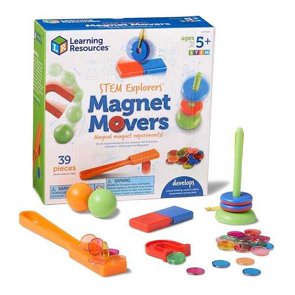 Игровой набор для развития критического мышления STEM Explorers Magnet Movers, 10 предметов, для детей от 5 лет Learning Resources