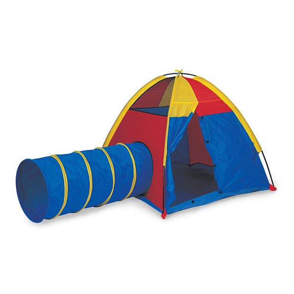 Игровая палатка с туннелем - высота 107 см, ширина 122 см, глубина 122 см Pacific Play Tents