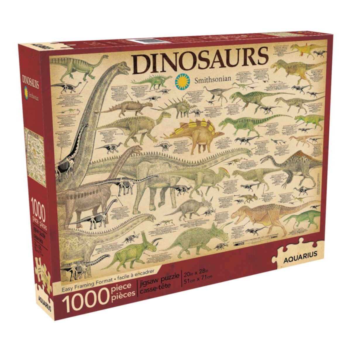 Водолей Смитсоновский & # 34; Динозавры & # 34; Головоломка из 1000 деталей Aquarius