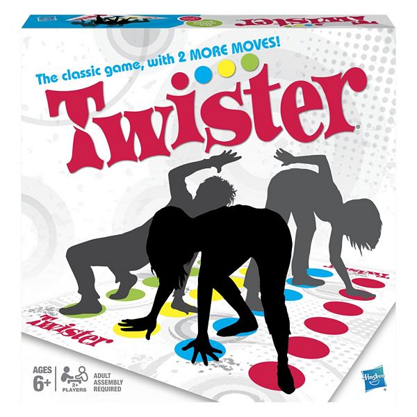 Игровой набор Twister для вечеринок, для 2 и более игроков, от 6 лет, включает коврик и стрелку Hasbro