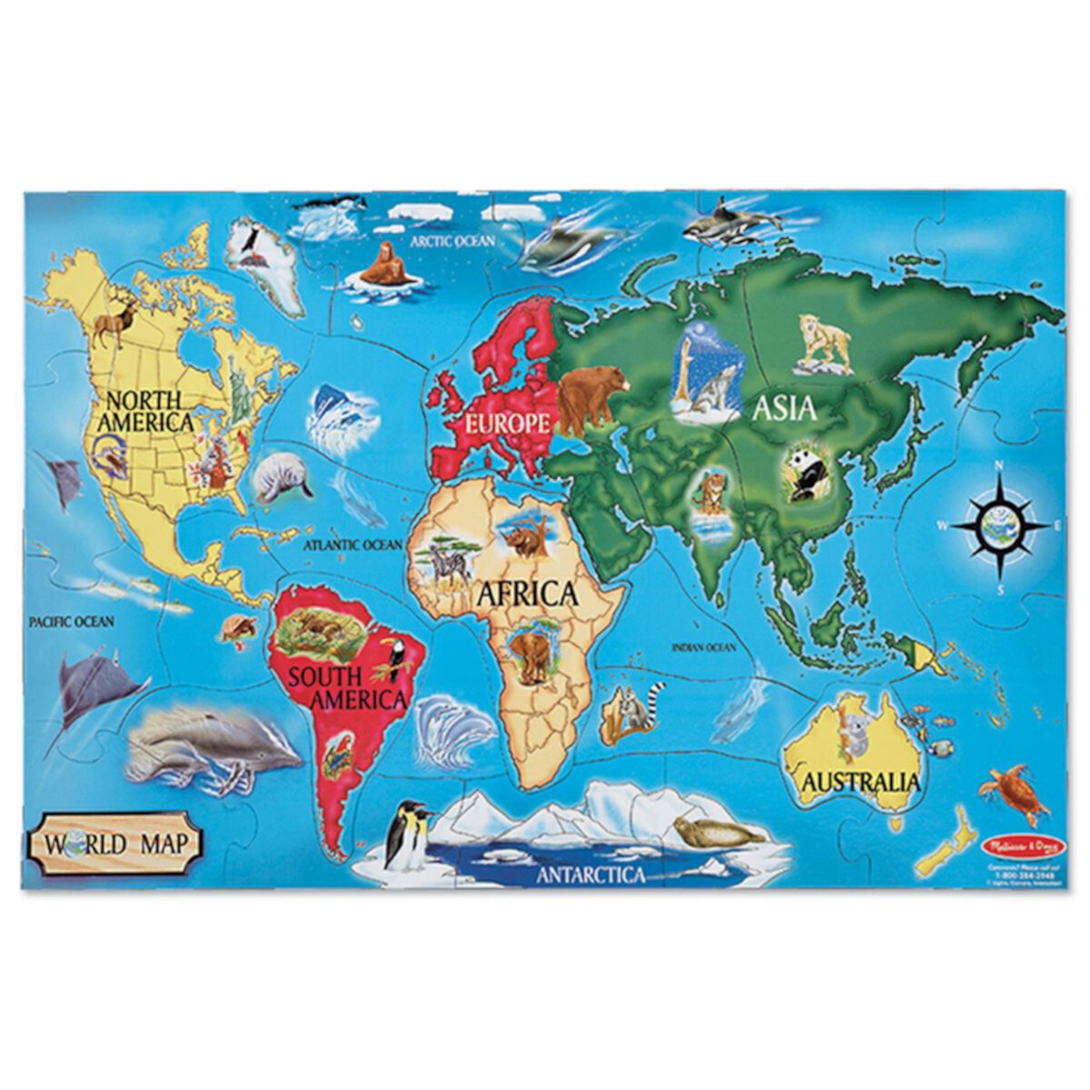 Trefl puzzle карта мира