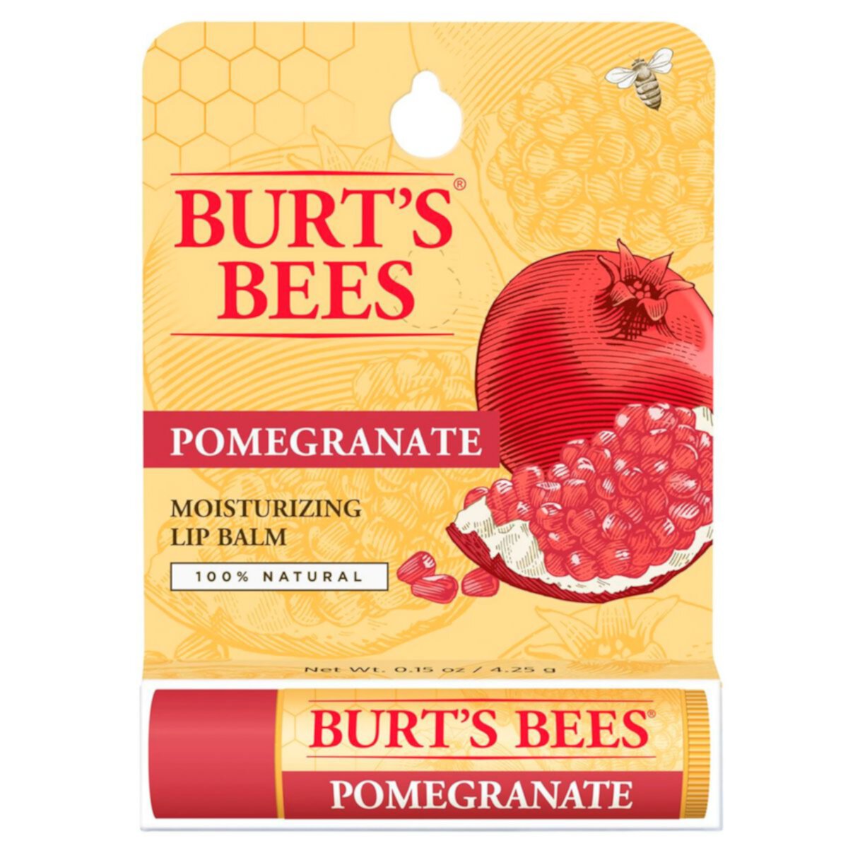 Бальзам для губ с гранатом и пчелами Burt's Bees BURT'S BEES