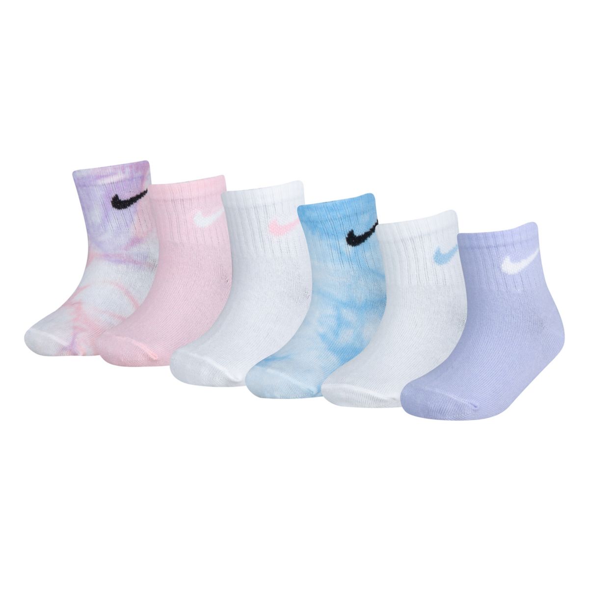Носки Nike для девочек 6 пар с тай-дай узором Nike