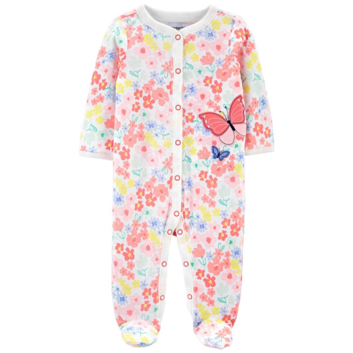 Сон и игра Baby Girl Carter's Floral & Butterfly Snap Carter's