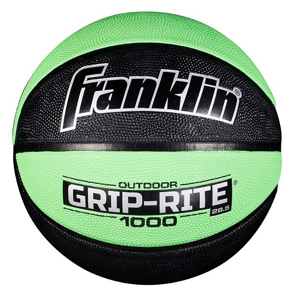 Мяч для баскетбола Franklin Sports 28.5 дюймов, Grip-Rite 1000 - Женский/Для подростков, Черный/Зеленый, Резина Franklin Sports