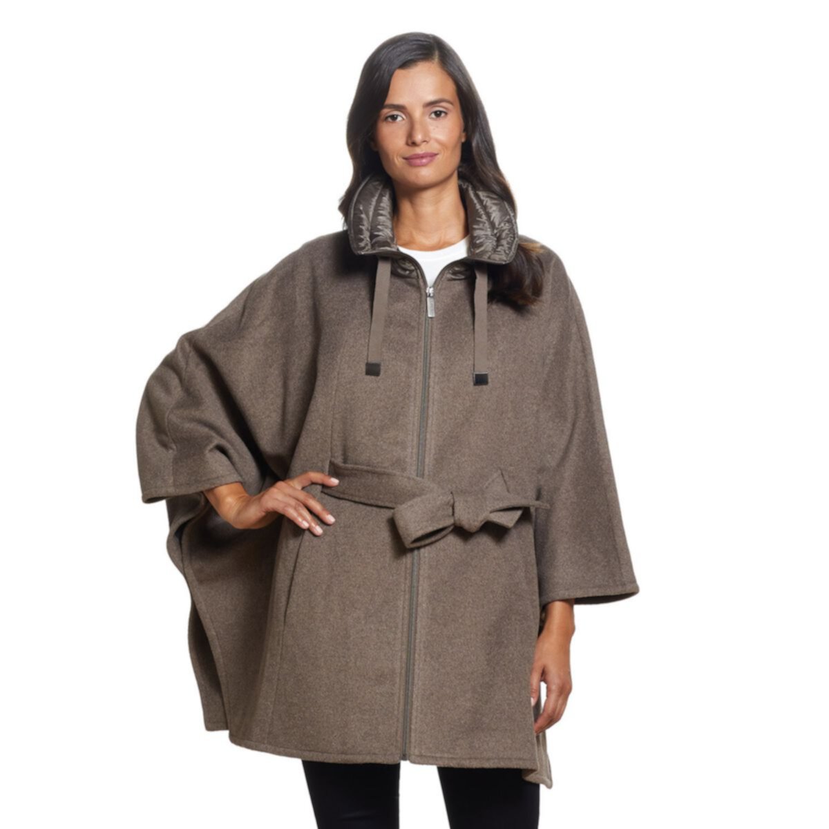 Женское пальто-накидка Ellen Tracy из смесовой шерсти Ellen Tracy