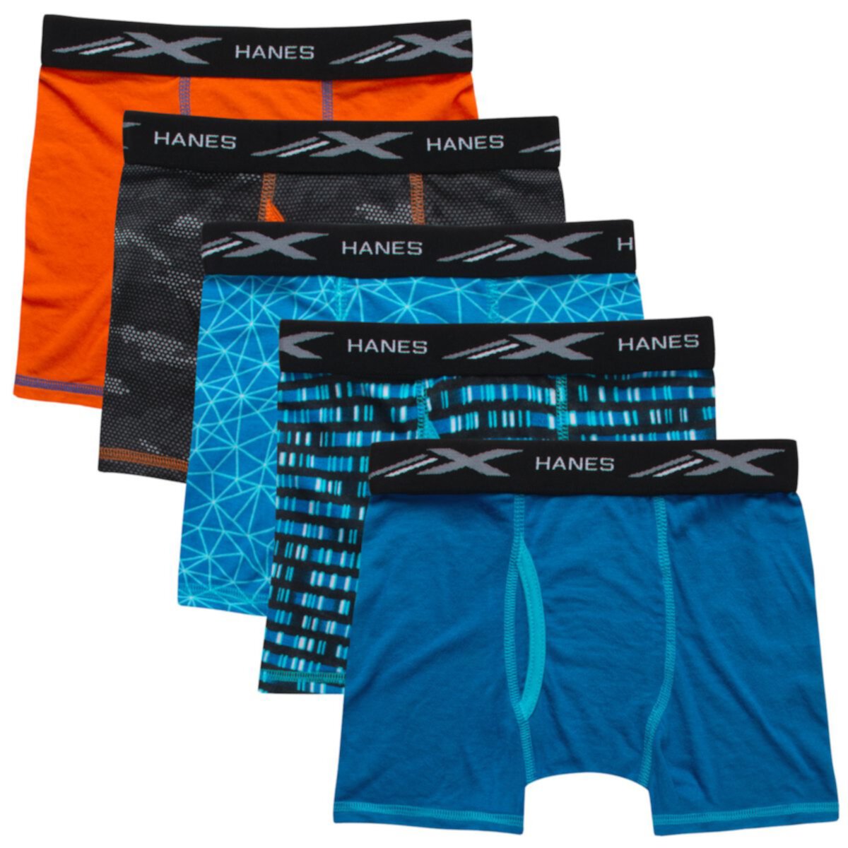 Мальчики 6-20 Hanes® Ultimate, комплект из 5 трусов-боксеров X-Temp, 5 шт. Hanes