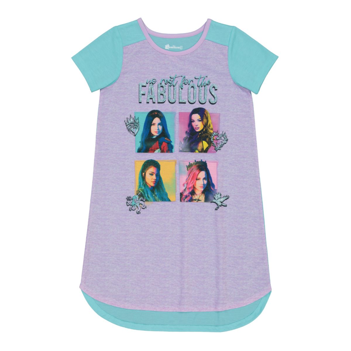 Disney's Descendants Girls 6-12 No Rest for the Fabulous Dorm Nightgown Licensed Character