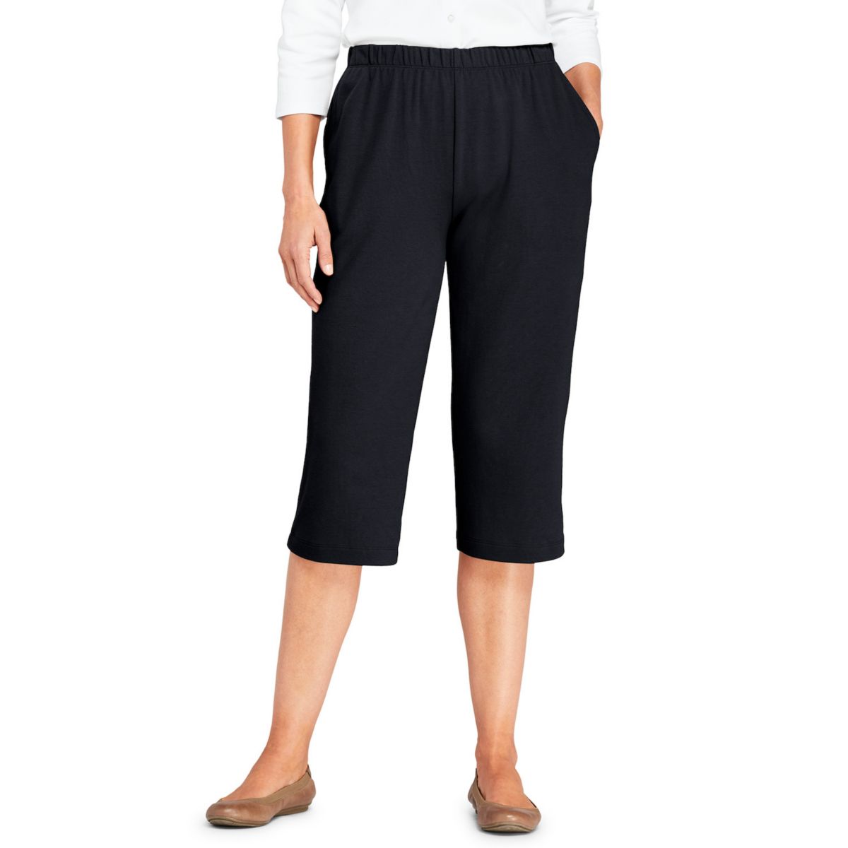 Женские Бриджи Lands' End Sport High Waist Pull-On Lands' End