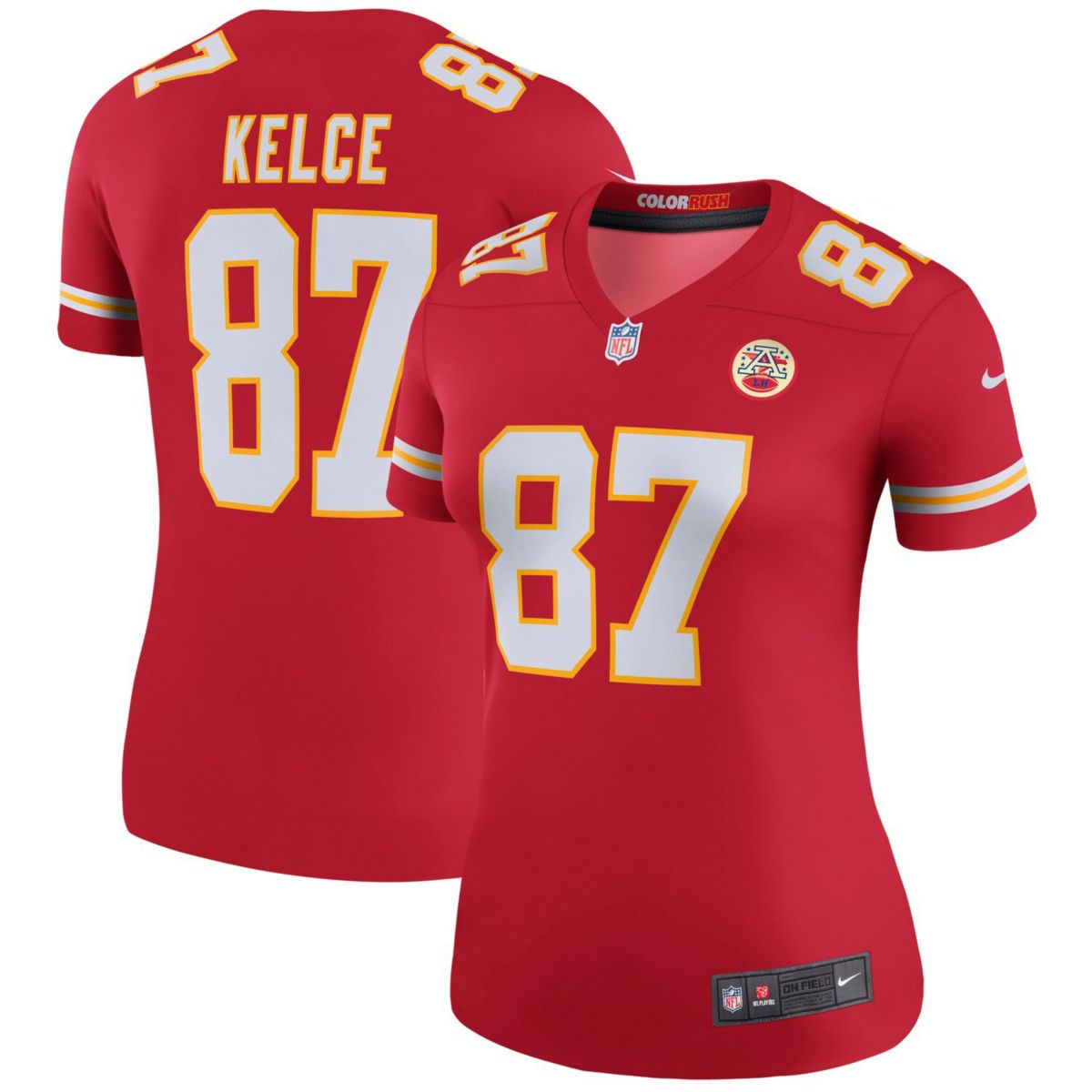 Женская Футболка Nike Трэвиса Келси Красная Kansas City Chiefs Legend Nitro USA