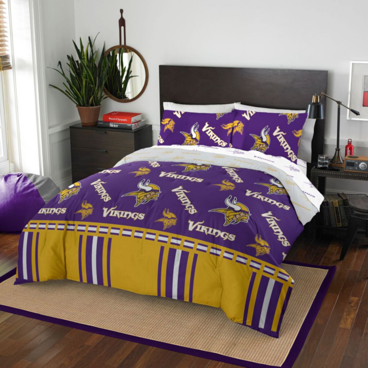 Полный комплект постельного белья Minnesota Vikings NFL от The Northwest The Northwest